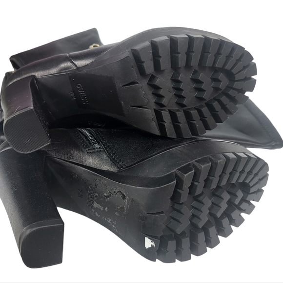 Guess Tailia Lug Platform Over-the-Knee Boots Black 5.5 - Picture 6 of 6